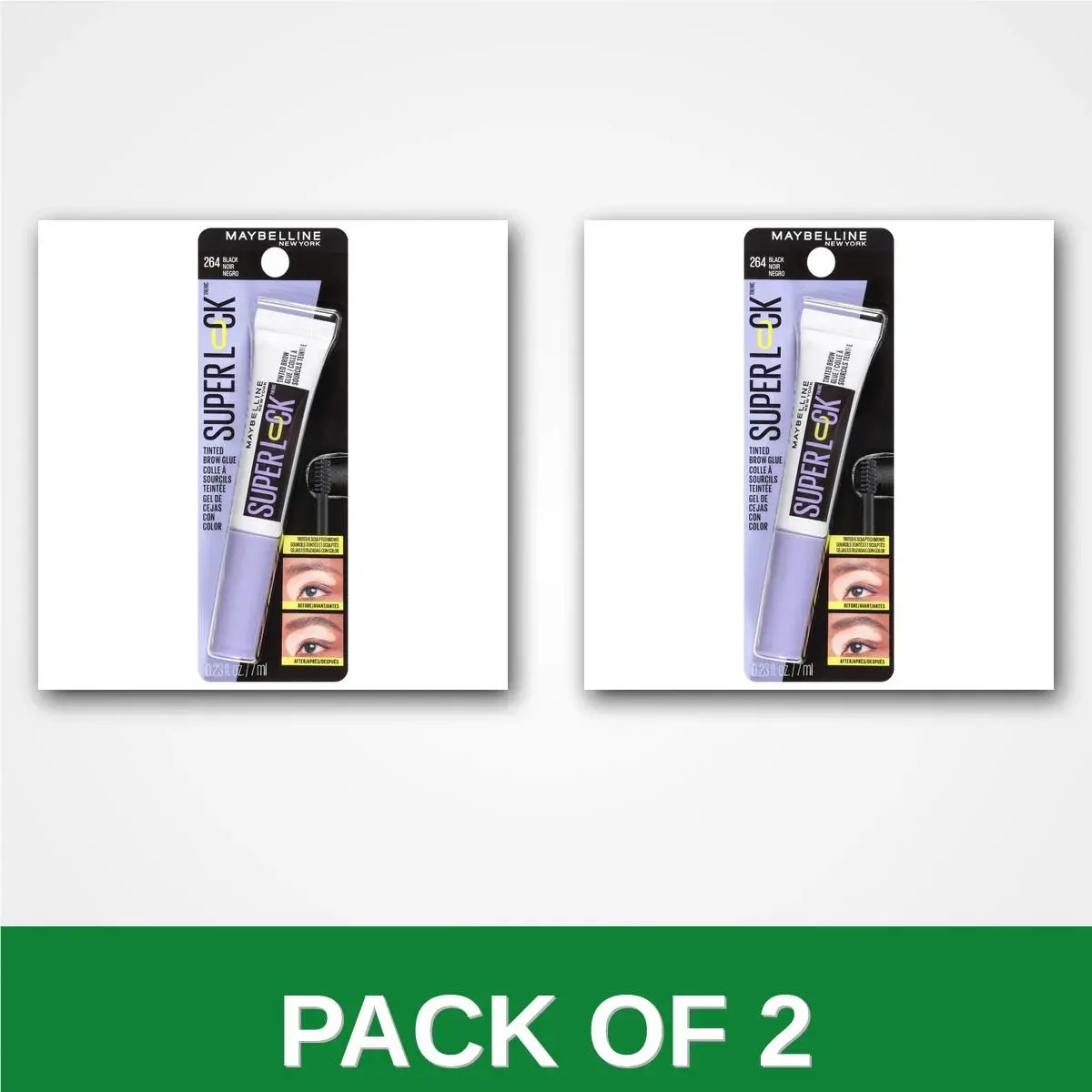 Pack of 2 - Maybelline York Super Lock Brow Glue Tinted Eyebrow Gel