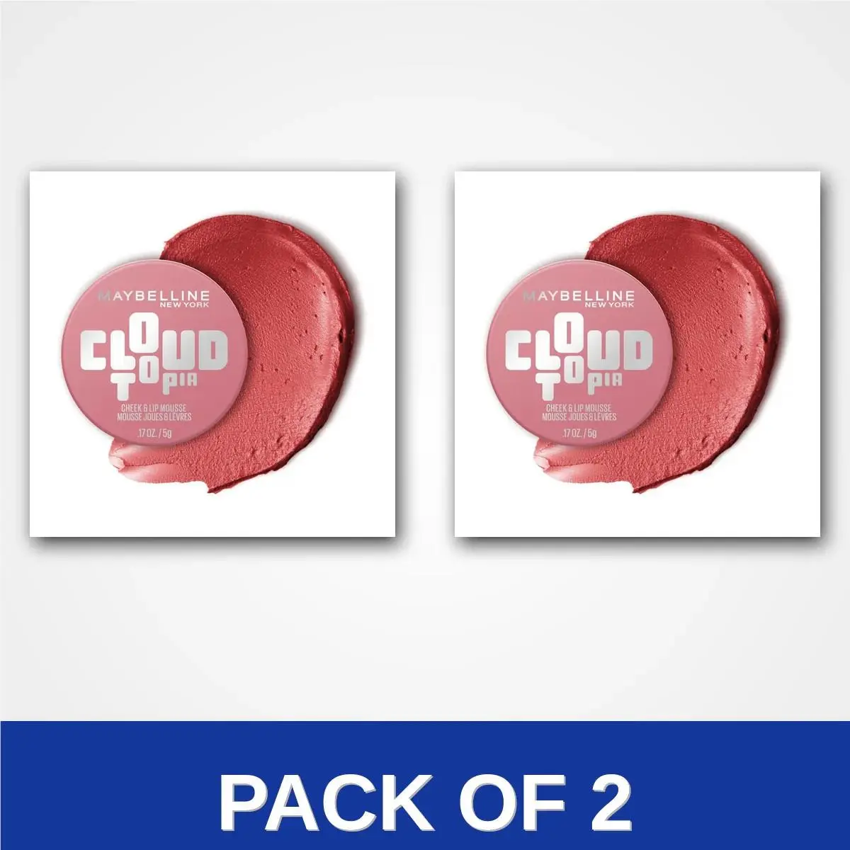 Pack of 2 - Maybelline Cloudtopia Cheek Lip Mousse Enchanted Mauve