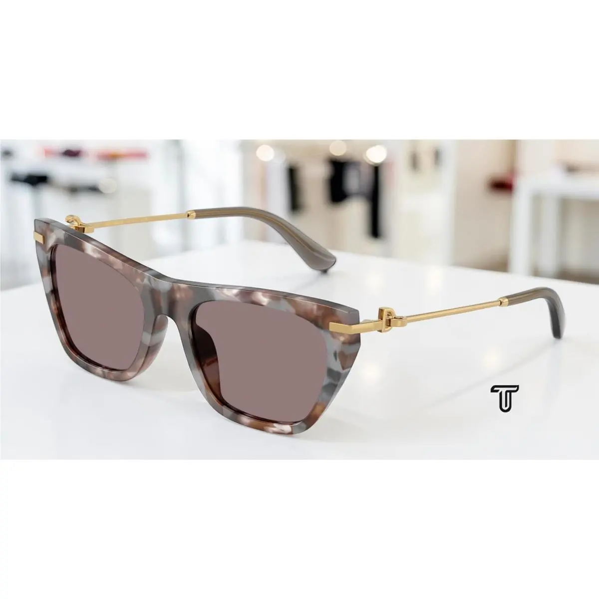 Dolce Gabbana DG4511 34457N Havana Grey Dark Purple 55 mm Women`s Sunglasses