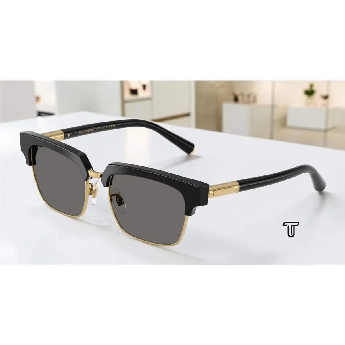 Dolce Gabbana DG4522 501 1 Black Grey 54 mm Men`s Sunglasses