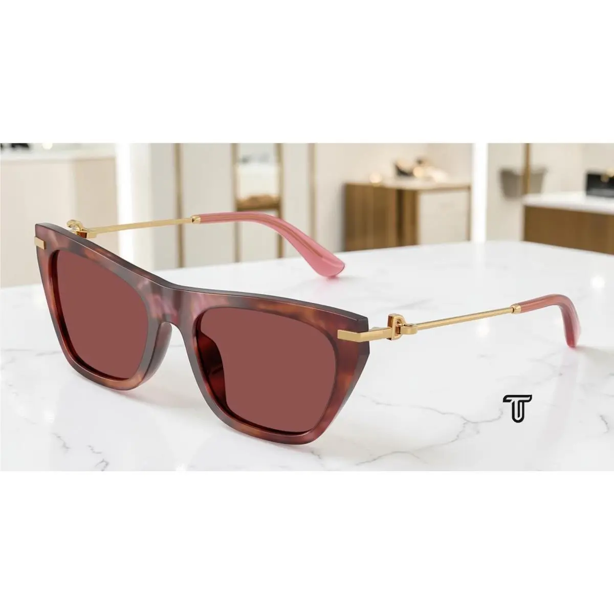 Dolce Gabbana DG4511 344475 Havana Brown Dark Violet 55 mm Women`s Sunglasses