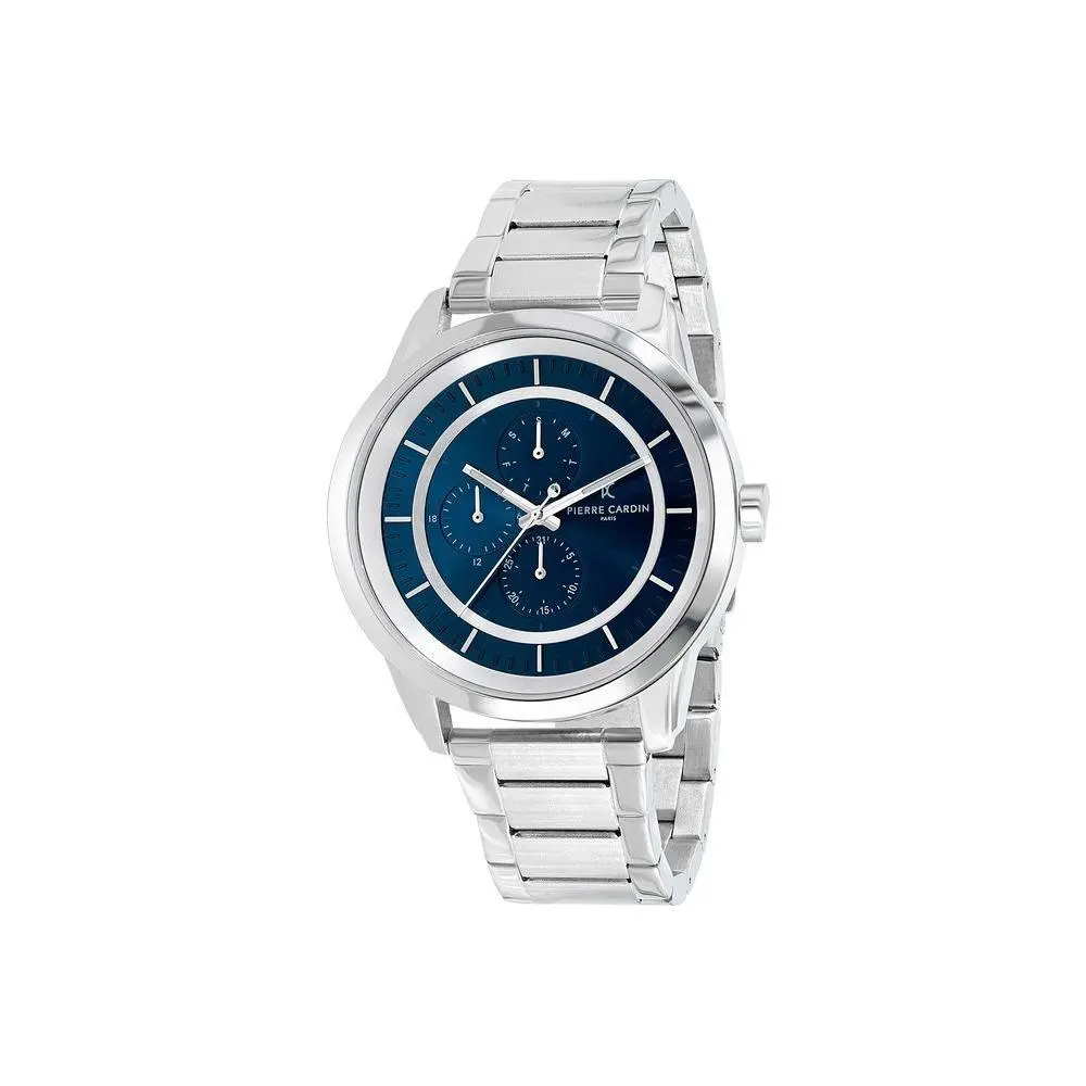 Gray Stainless Steel Dress Watch - PCCCP5013AC by Pierre Cardin
