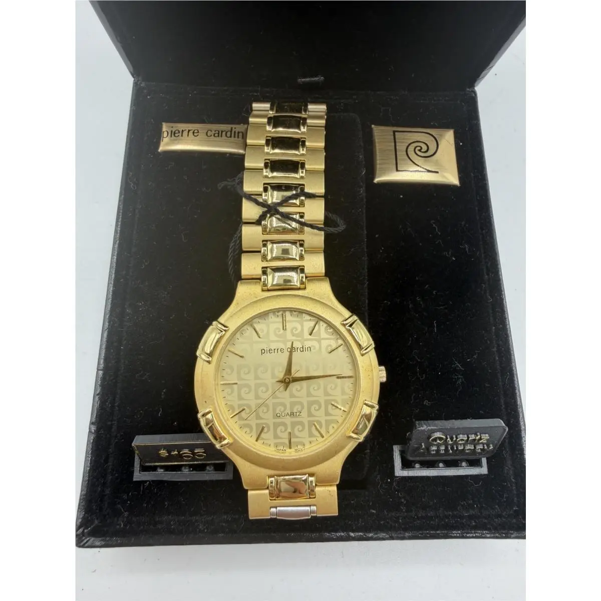Vintage Pierre Cardin Quartz Gold Tone Watch Nos Old Stock Box Needs Battery