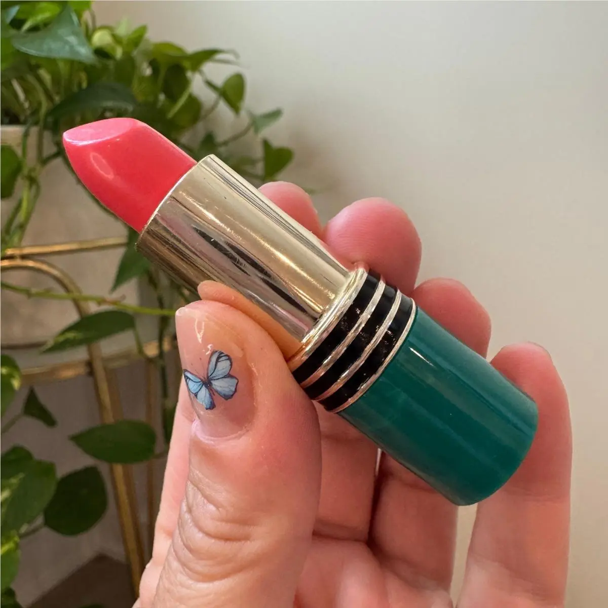 Vintage Revlon Moon Drops Moisture Creme Lipstick Melonade 09 Green Tube Rare