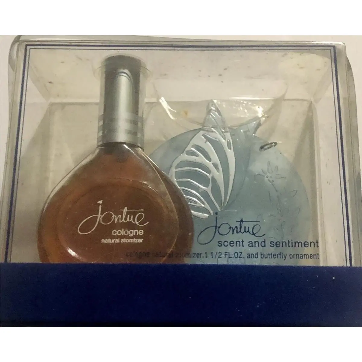 Vintage Jontue Revlon Gift Set Perfume Cologne Spray Butterfly Ornament