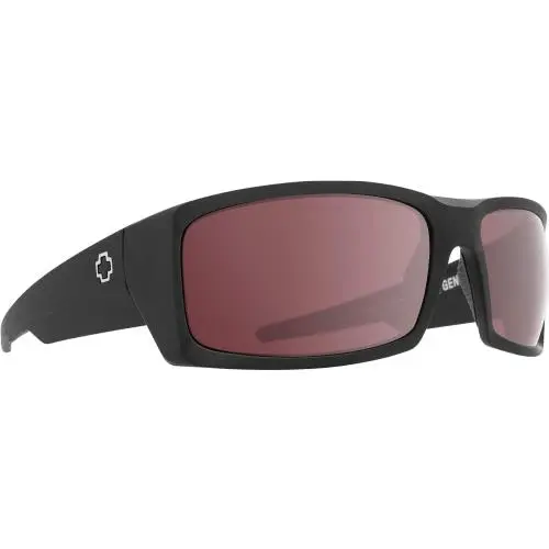 Spy Optic General Wrap Sunglasses Black - Happy Rose W/silver Spectra