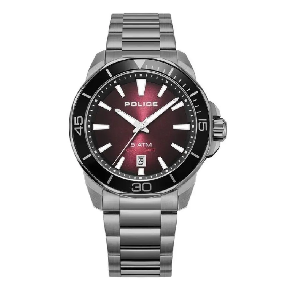 Gray Stainless Steel Dress Watch - POPEWJH0021403AC by Police