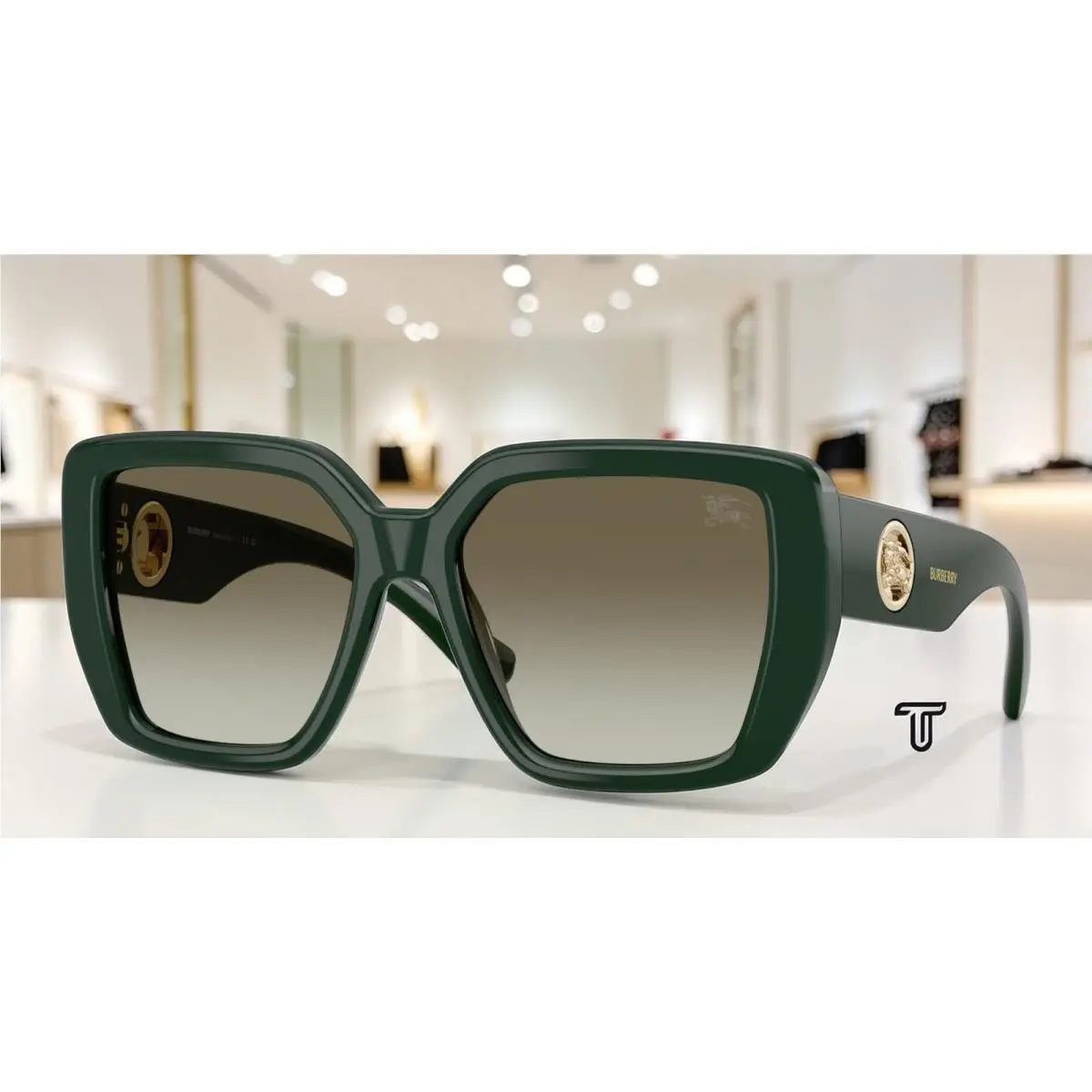 BE4471 42038E Green Green Gradient 54 mm Women`s Sunglasses by Burberry