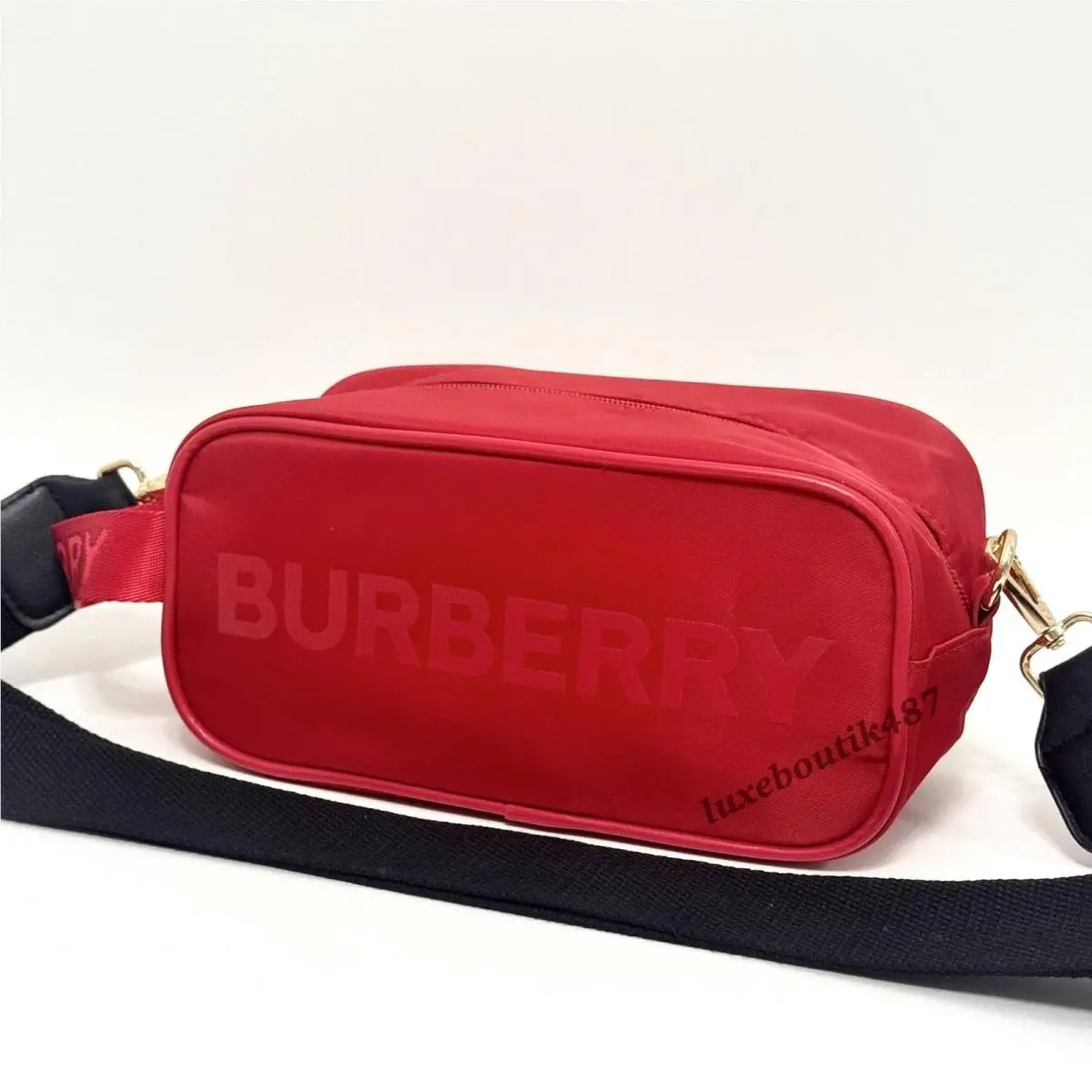 Burberry Red Crossbody Bag Cosmetic Travel Case Pouch