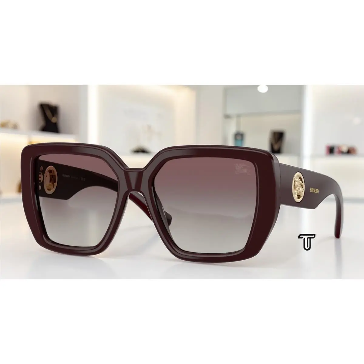 Burberry BE4471F 42048G Bordeaux Grey Gradient 54 mm Women`s Sunglasses