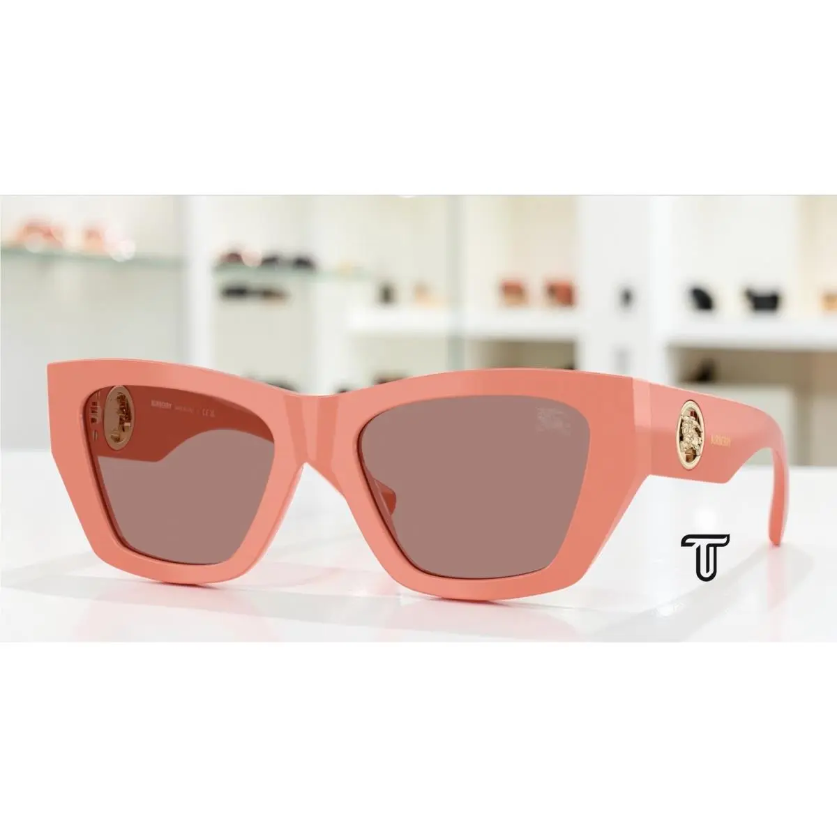 Burberry BE4492 421973 Pink Light Brown 54 mm Women`s Sunglasses