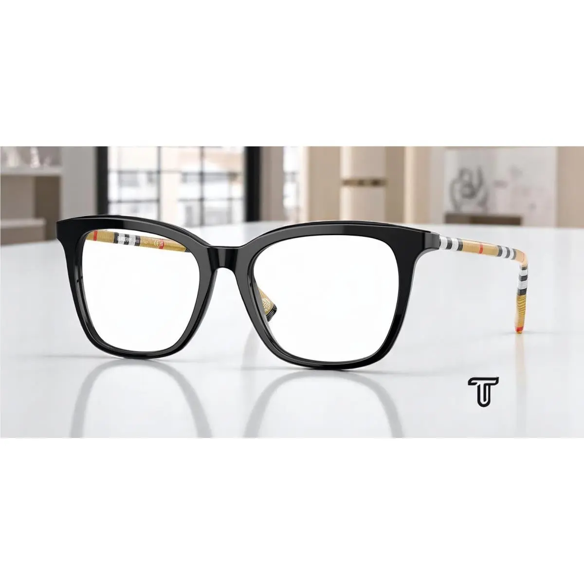 Burberry BE2390 3853 Black Demo Lens 52 mm Women`s Eyeglasses