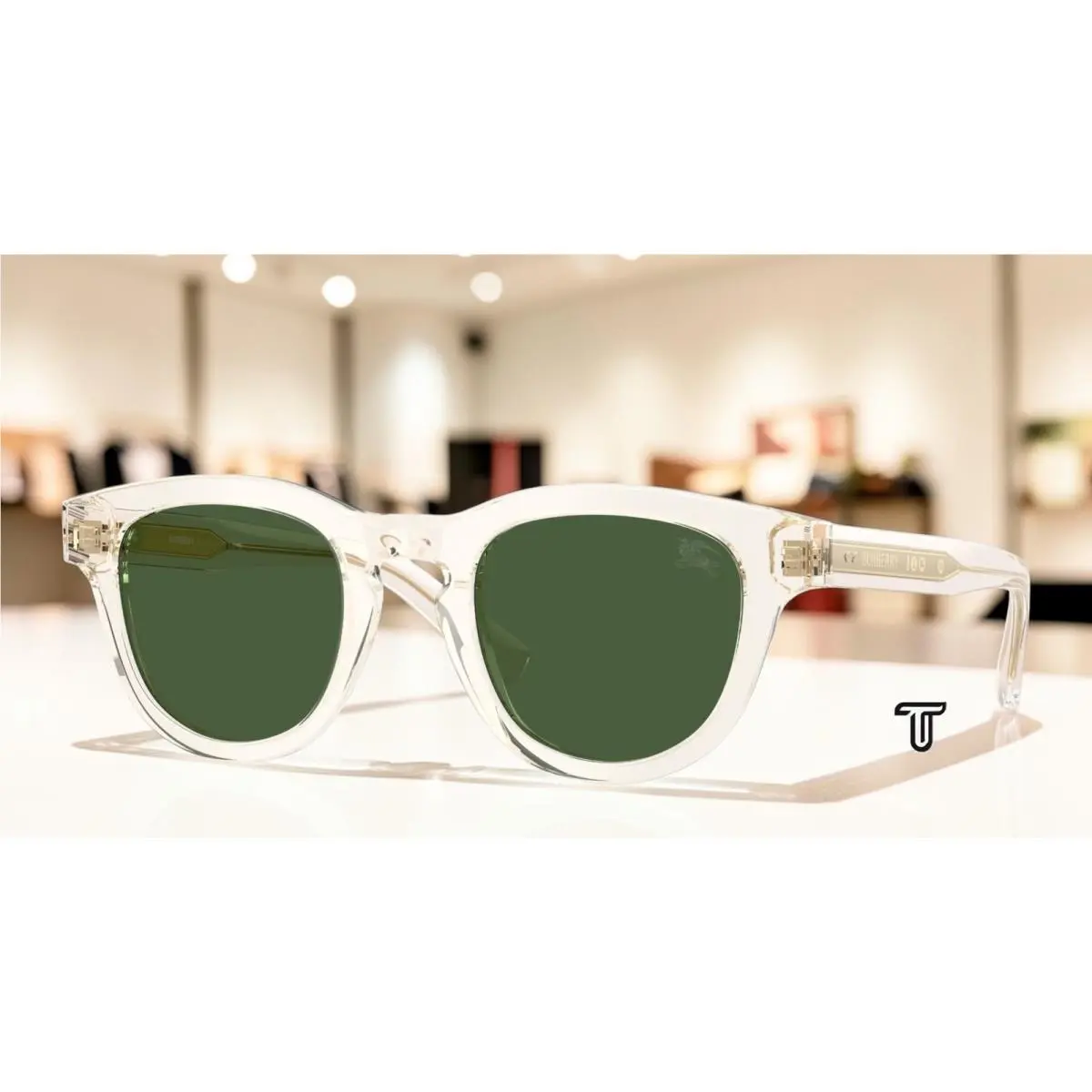 Burberry BE4477 420971 Yellow Dark Green 48 mm Men`s Sunglasses