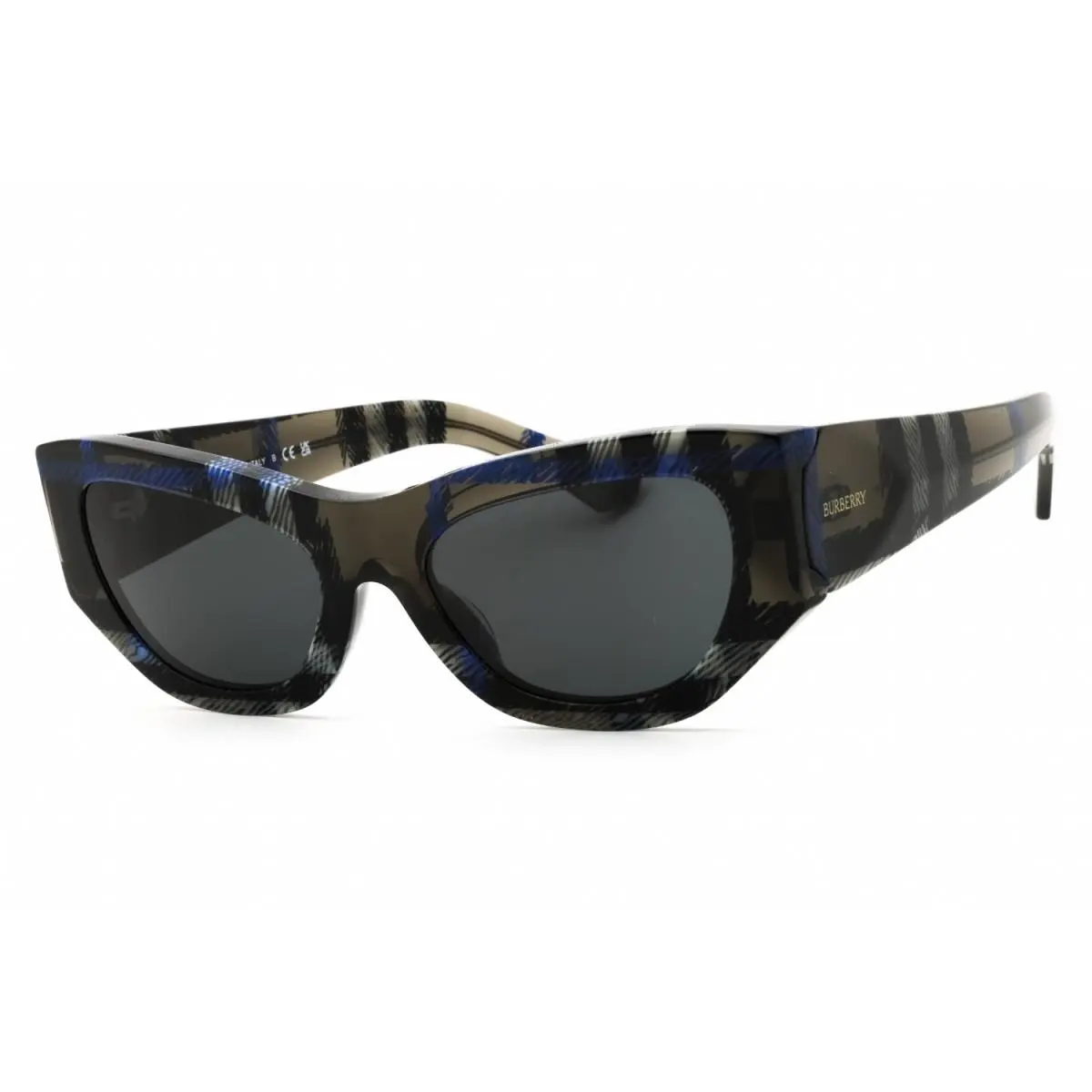 BE4450U 414787 Check Lichen/dark Grey 54-19-140 Sunglasses by Burberry