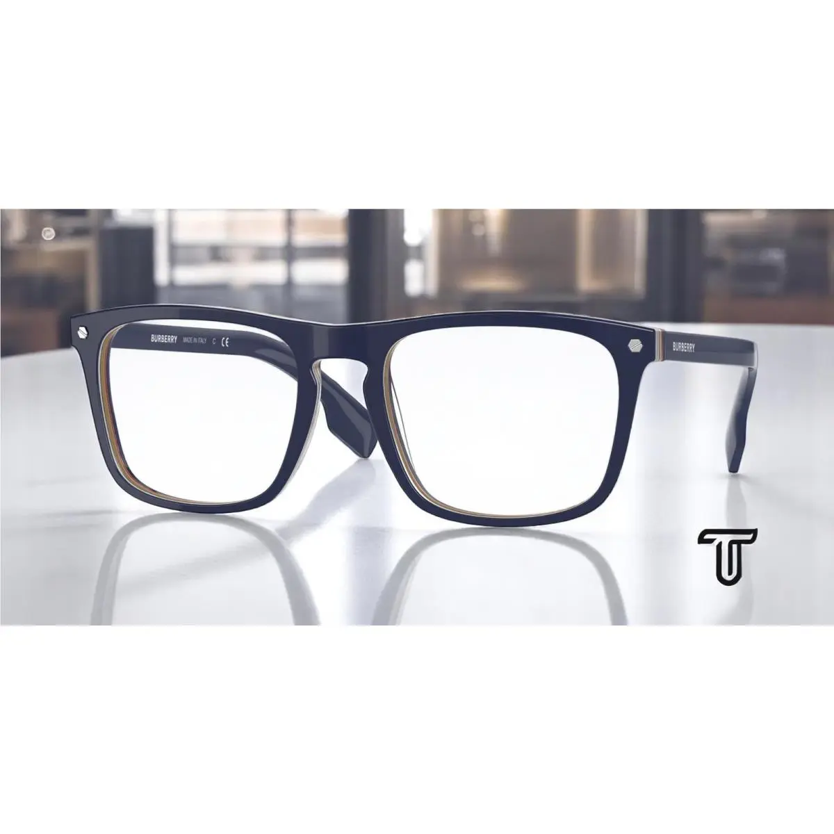 Burberry BE2340 3799 Blue Demo Lens 56 mm Men`s Eyeglasses