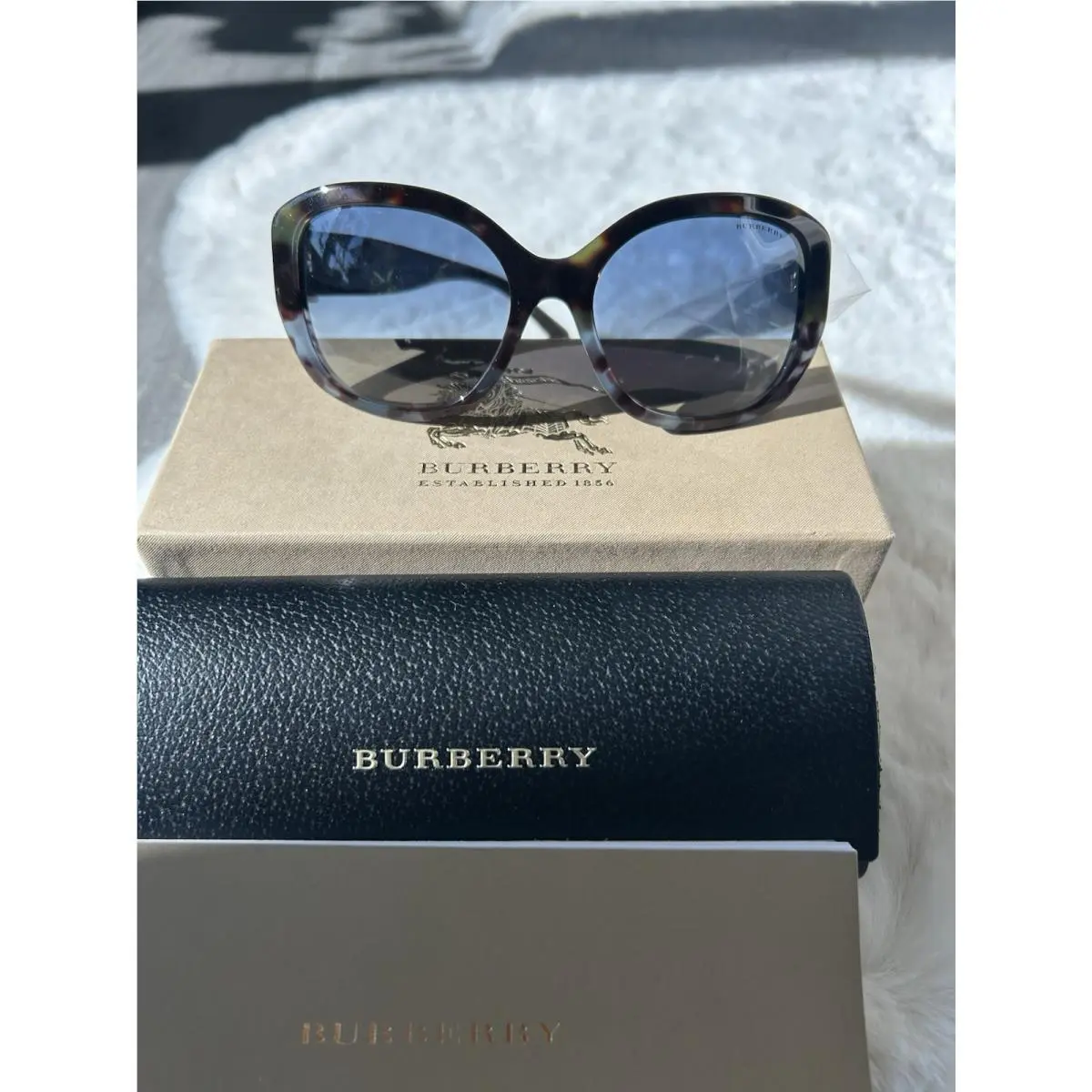 Women Sunglasses Havana B 4248 3636/4L 57-19 140 2N New/wtags by Burberry