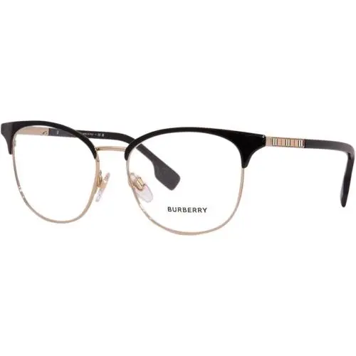 Burberry BE1355 1109 Eyeglasses 52mm Light Gold Black / Clear Demo Lens