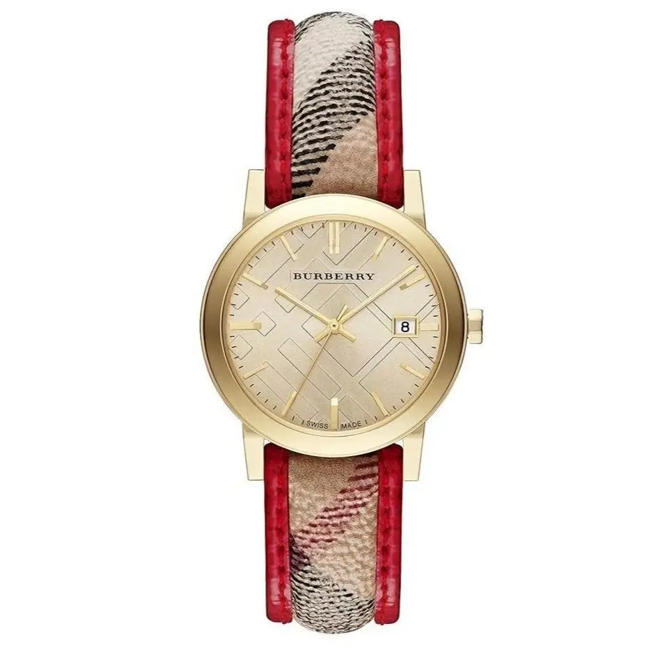 Burberry Red Checked Analog Quartz Watch BU9139