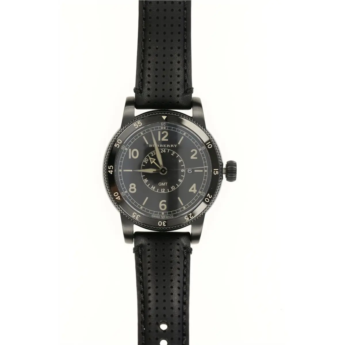 Burberry Mens The Utilitarian Watch Black Leather BU7867 134576