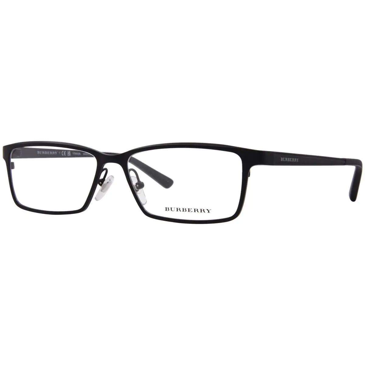 BE1292TD 1007 Titanium Eyeglasses Frame Men`s Matte Black Full Rim 56mm by Burberry
