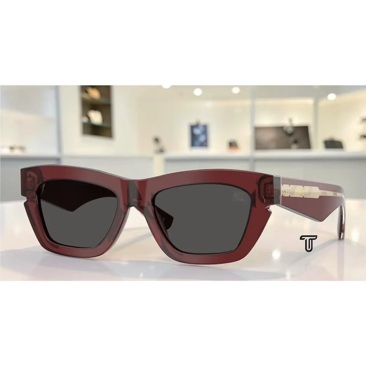 Burberry BE4454 412887 Bordeaux Dark Grey 52 mm Women`s Sunglasses