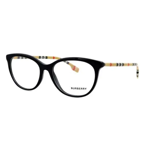 Burberry B2389 3853 52mm Black Novacheck Cat Eye Eyeglasses Frames Italy