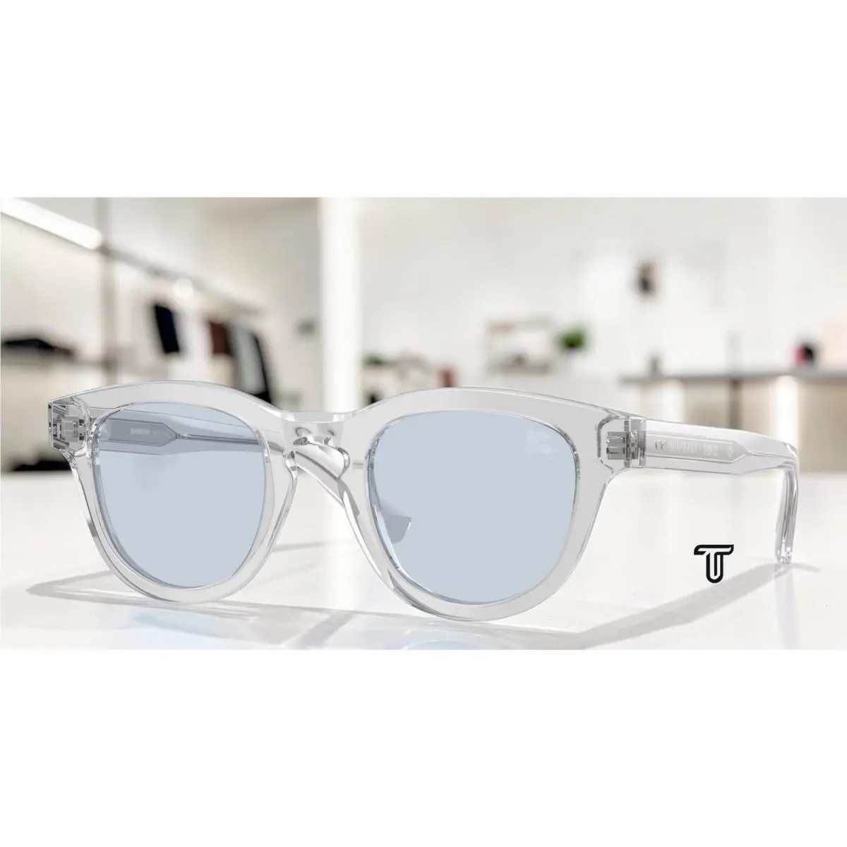 Burberry BE4477 421072 Grey Azure 48 mm Men`s Sunglasses