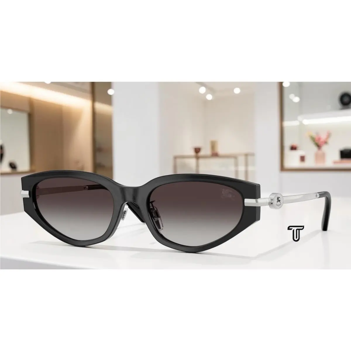 Burberry BE4493D 41128G Grey Grey Gradient 56 mm Women`s Sunglasses