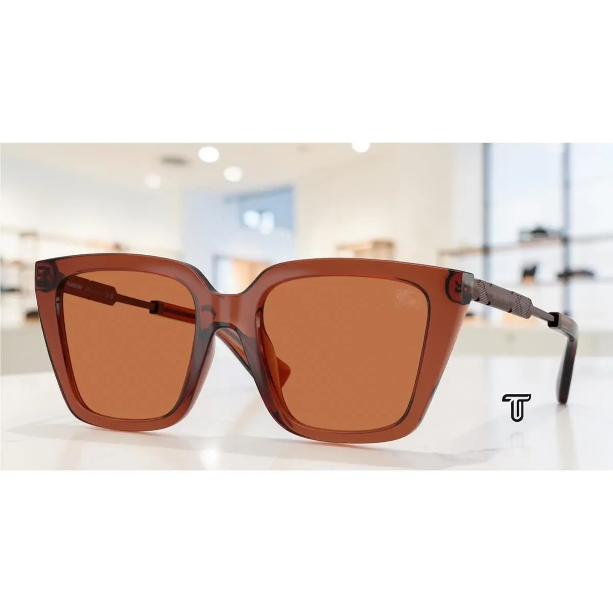 Burberry BE4473U 419573 Brown Brown 52 mm Women`s Sunglasses