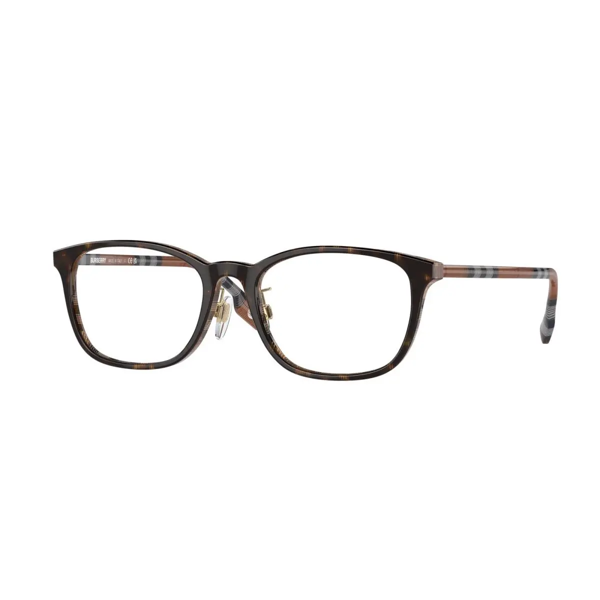 Burberry BE2371D 4102 Top Dark Havana Check Brown 53mm Women`s Eyeglasses