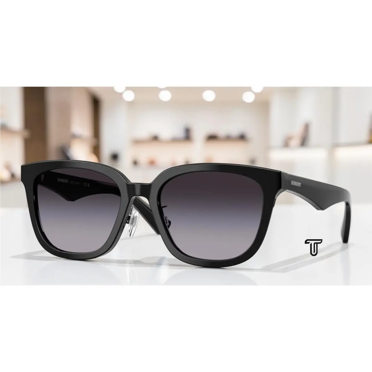 Burberry BE4446D 30018G Black Grey Gradient 57 mm Women`s Sunglasses