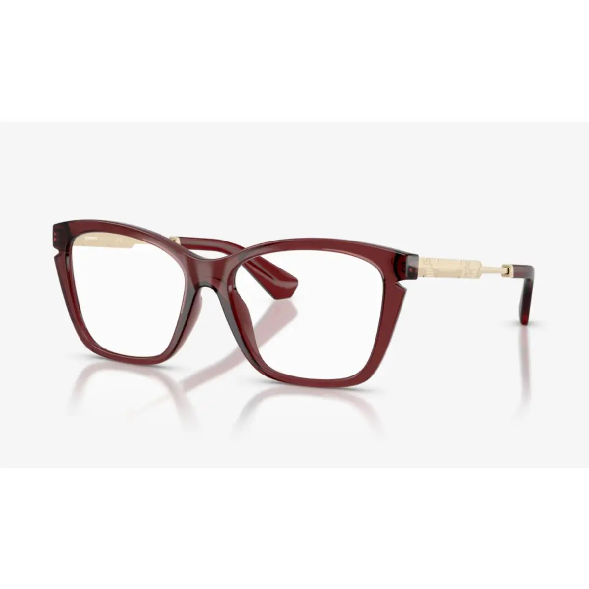 Burberry Eyeglasses BE2427U B 2427-U 4128 52-16 140 Bordeaux Gold Frames
