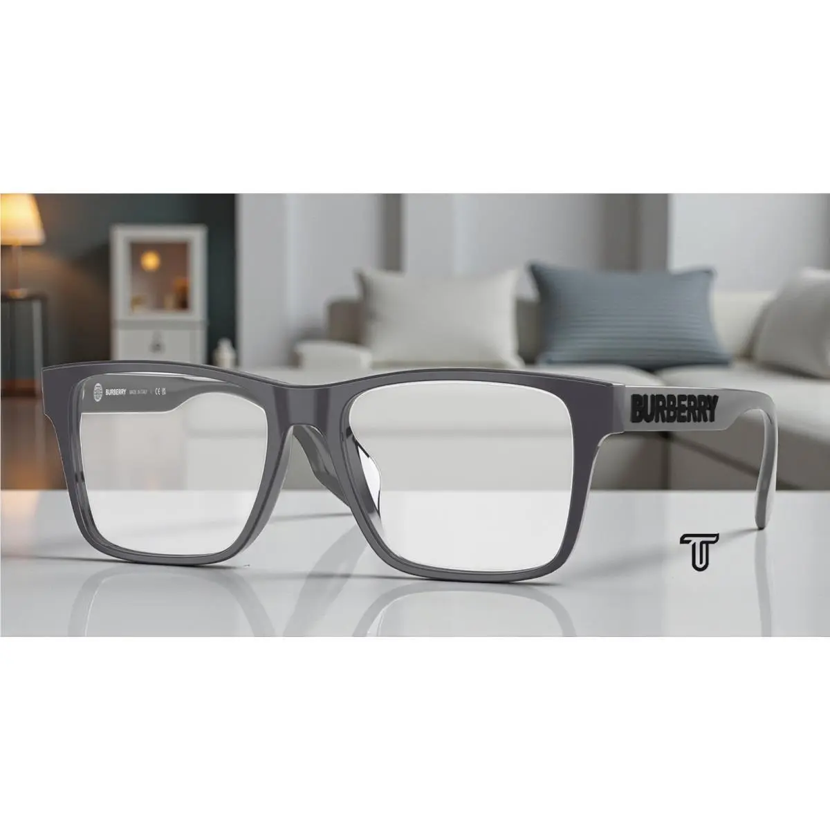 Burberry BE2393D 4185 Grey Demo Lens 55 mm Men`s Eyeglasses
