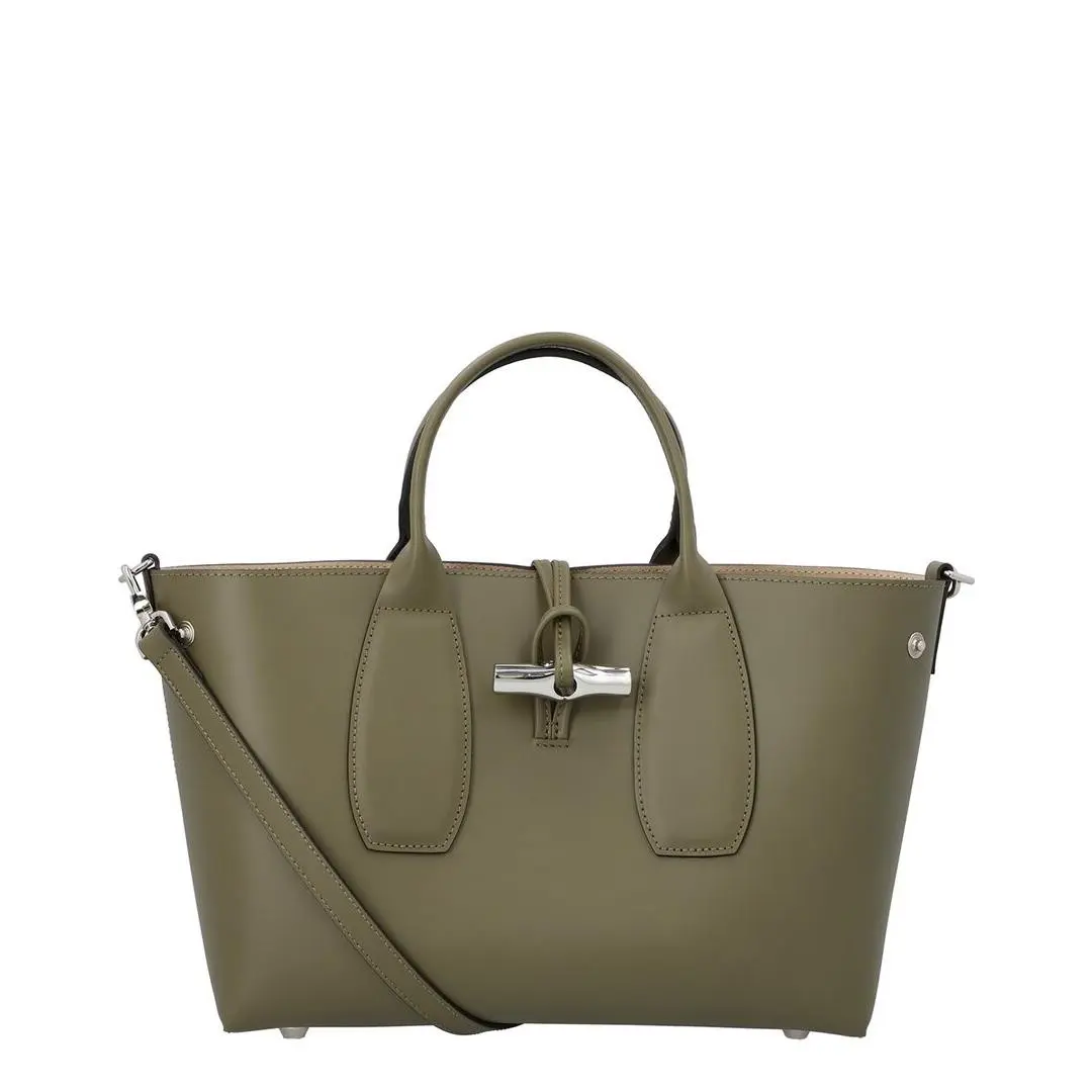 Longchamp Le Roseau Leather Handbag Women`s Green