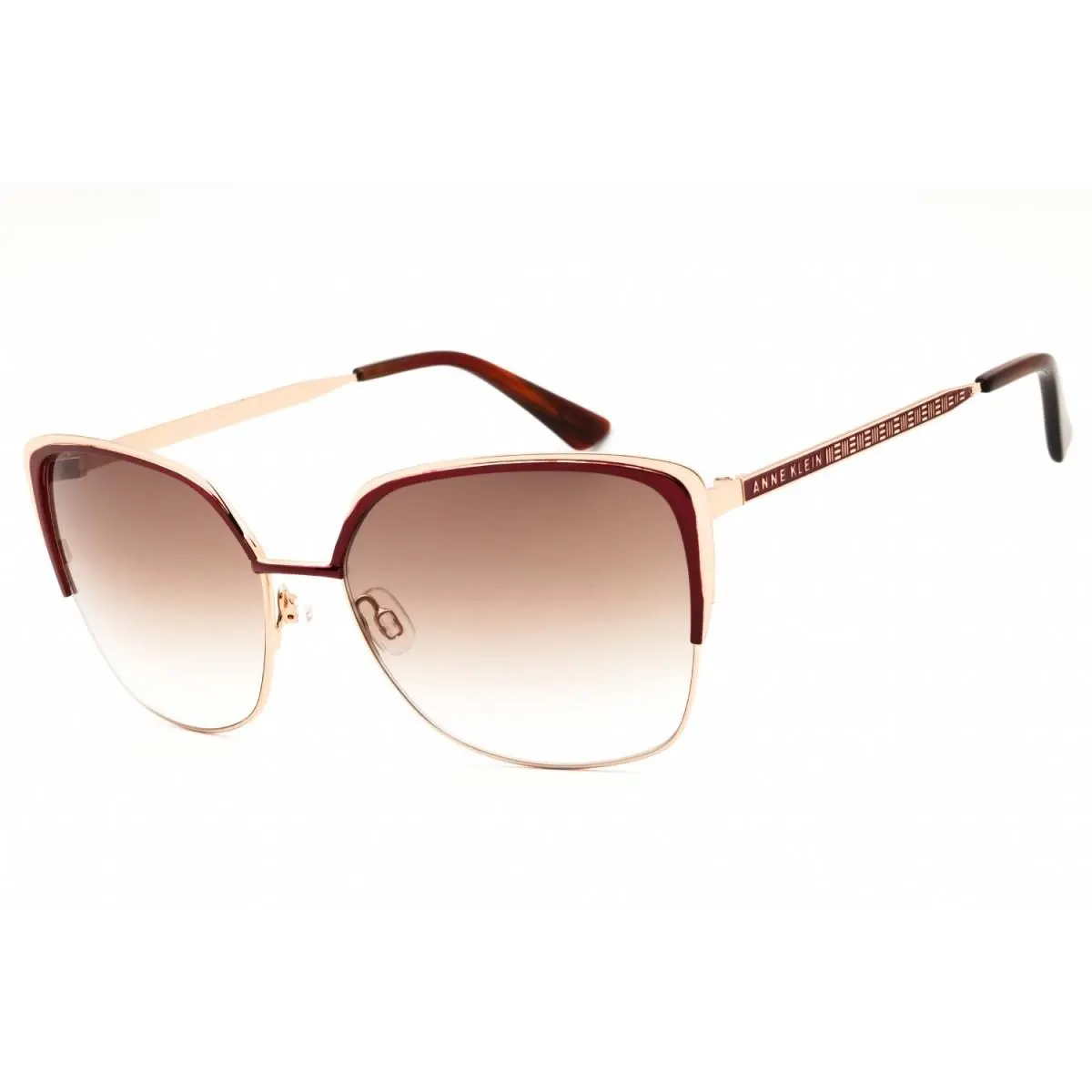 AK7080 612 Merlot/brown Gradient 56-16-140 Sunglasses by Anne Klein