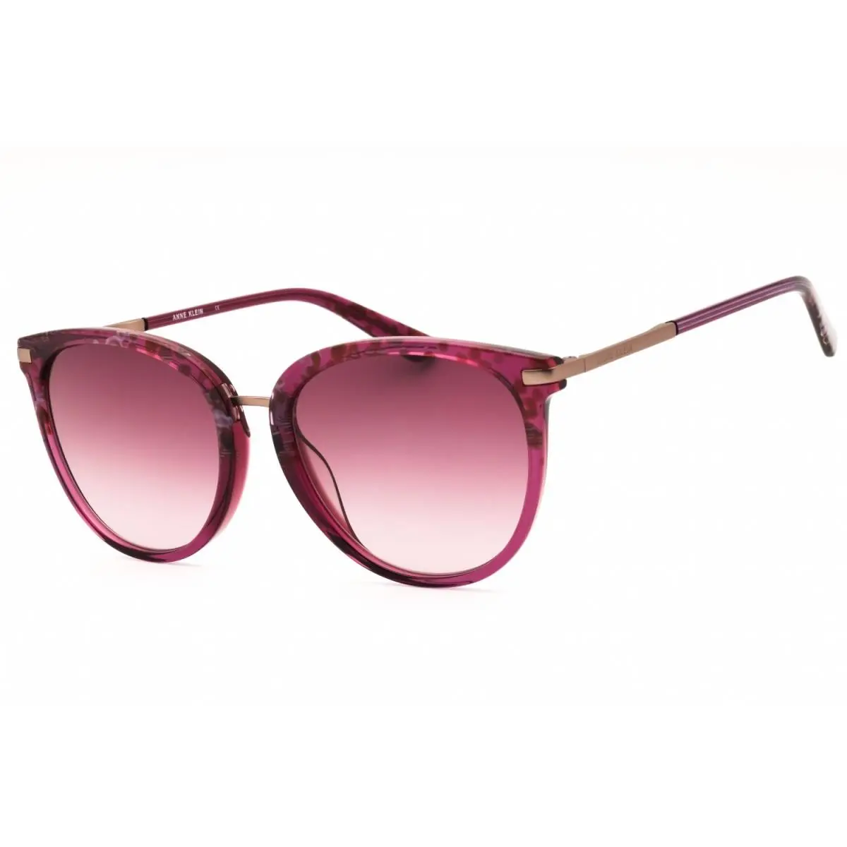 Anne Klein AK7073 650 Merlot Animal/pink Gradient 55-18-140 Sunglasses