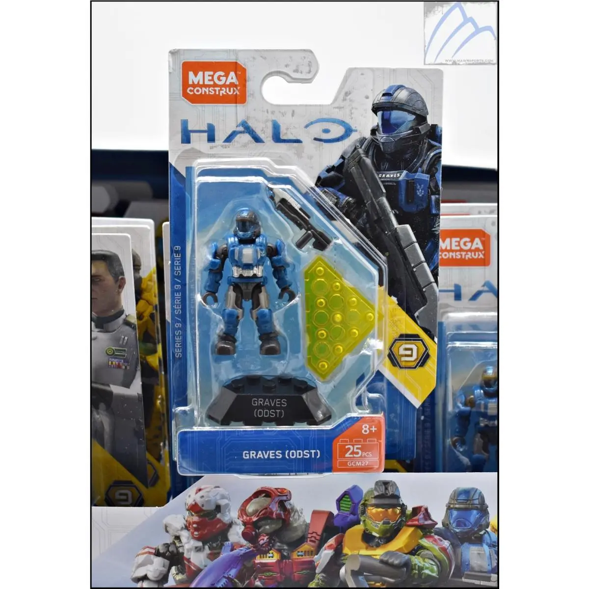 Halo Heroes Series 9 Mega Bloks Construx Unsc Spartan Odst Graves Figure GCM27