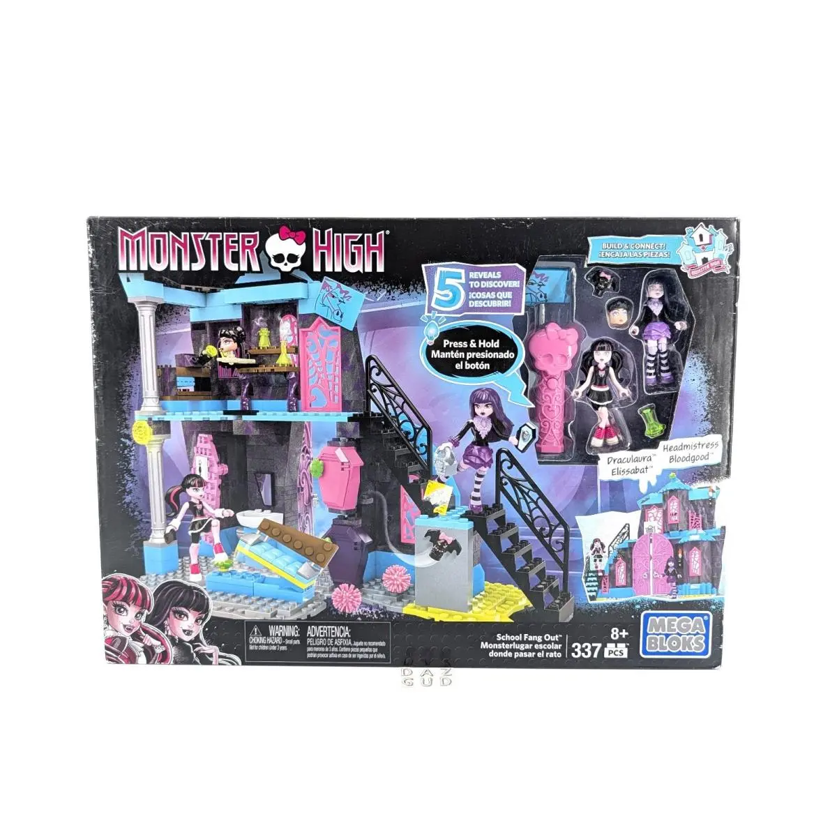 Monster High School Fang Out Mega Bloks Play Set Draculaura Retired 2016 Nos