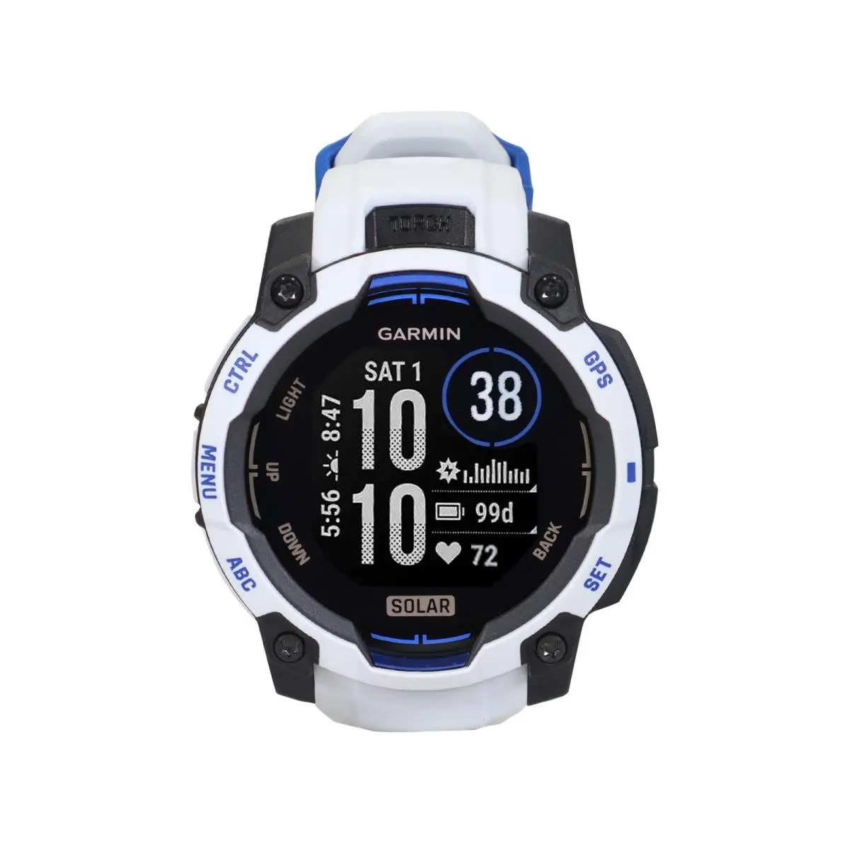 Instinct 3 Solar Gps Smartwatch 45 mm Silicone Band Whitestone by Garmin