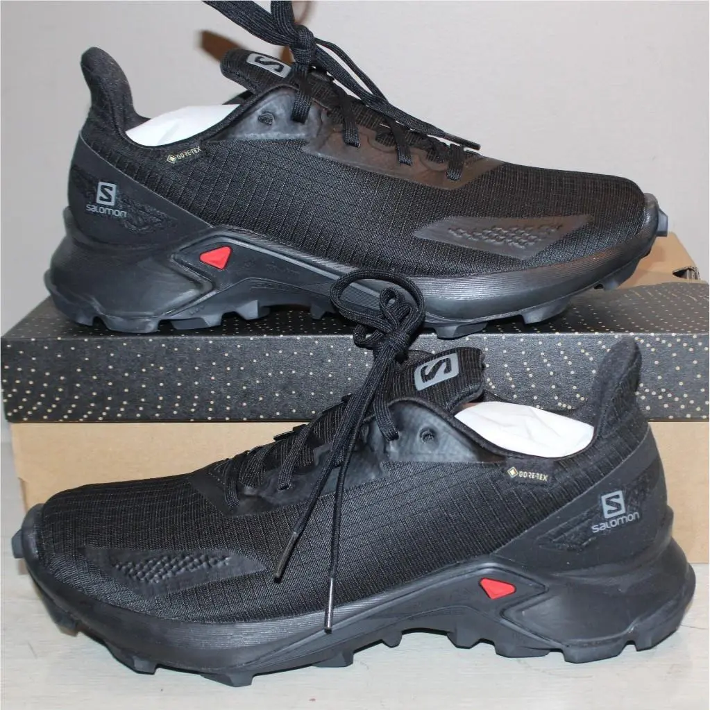 Salomon Alphacross Blast Gtx Black Women`s WP Shoes SZ 8.5