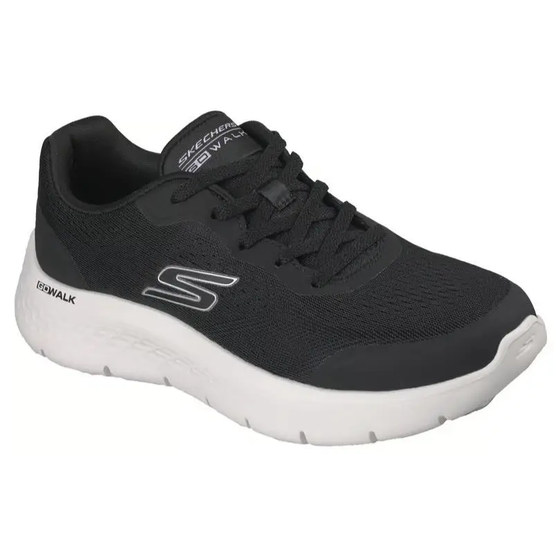 Womens Skechers GO Walk Flex Serenity Black Mesh Shoes