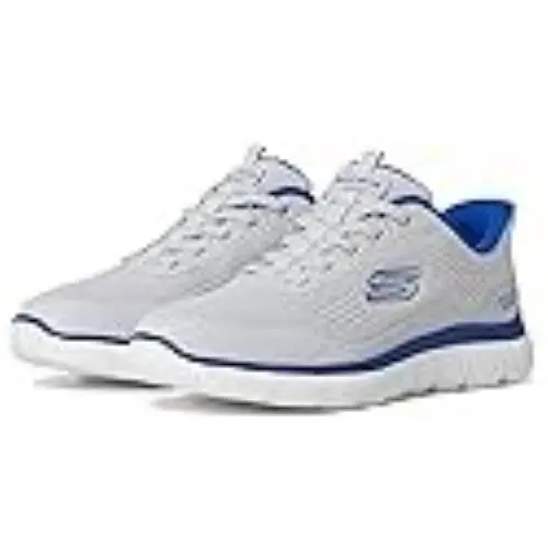 Skechers Men`s Summits Leyter Hands Free Slip-in Sneaker Gray/blue 14 Gray/blue