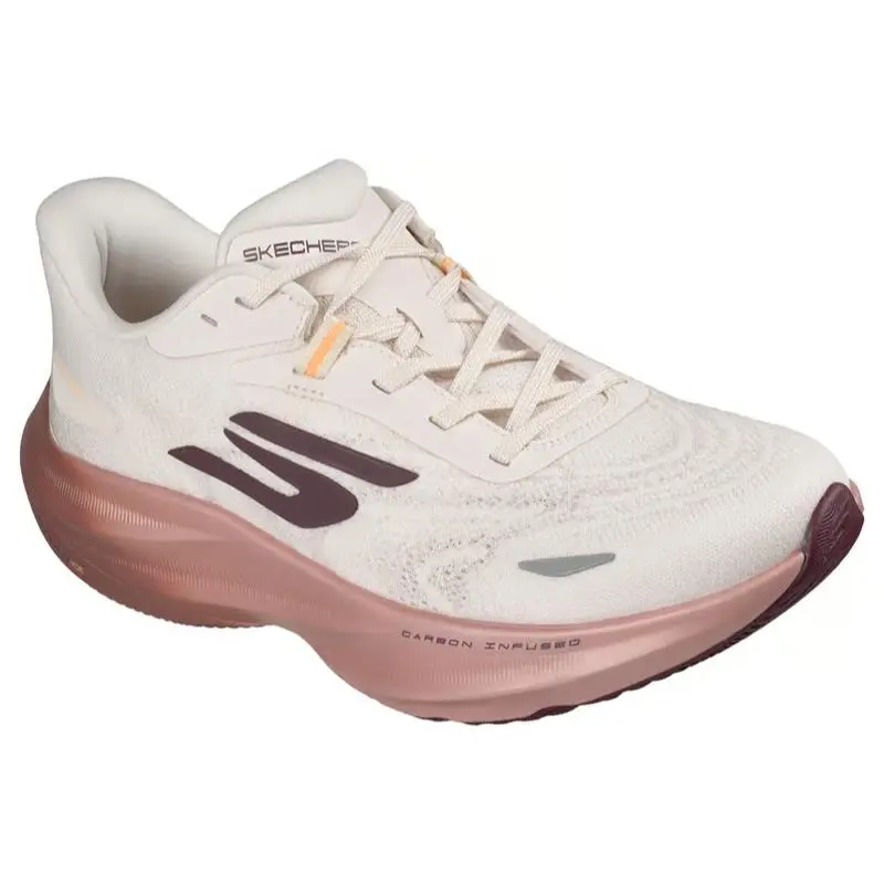 Womens Skechers Aero Spark Off White Mauve Mesh Shoes