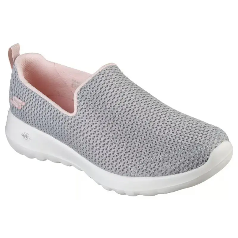 Womens Skechers GO Walk Joy Gray Coral Mesh Shoes - Gray