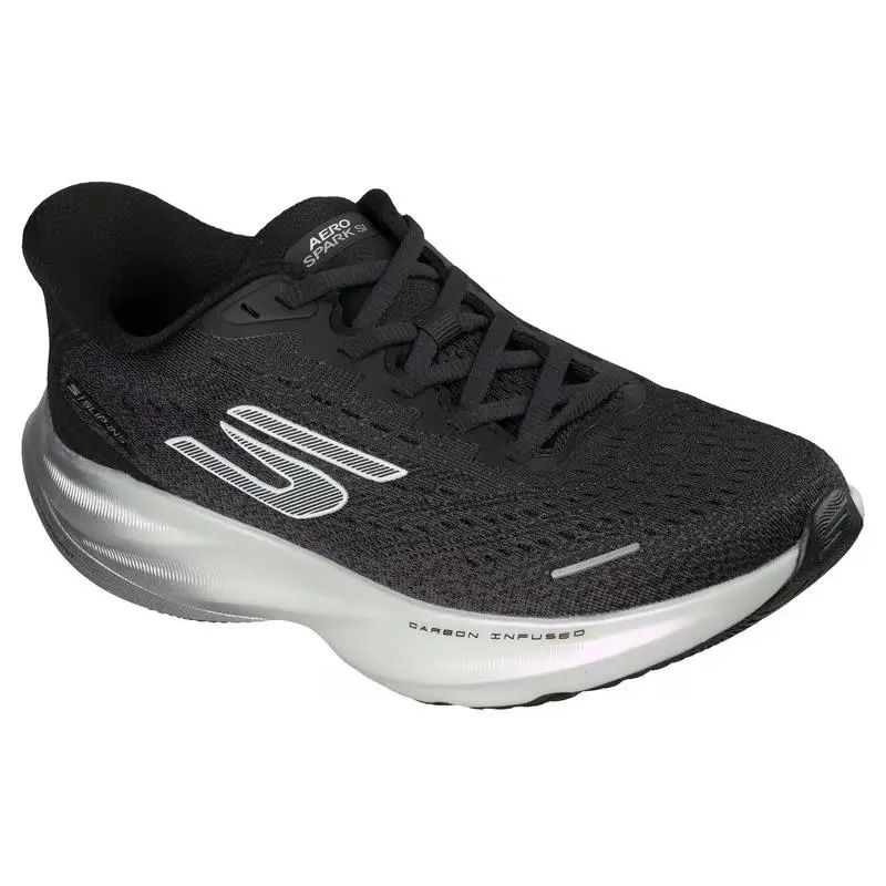 Womens Skechers Slip Ins Aero Spark Black Silver Mesh Shoes