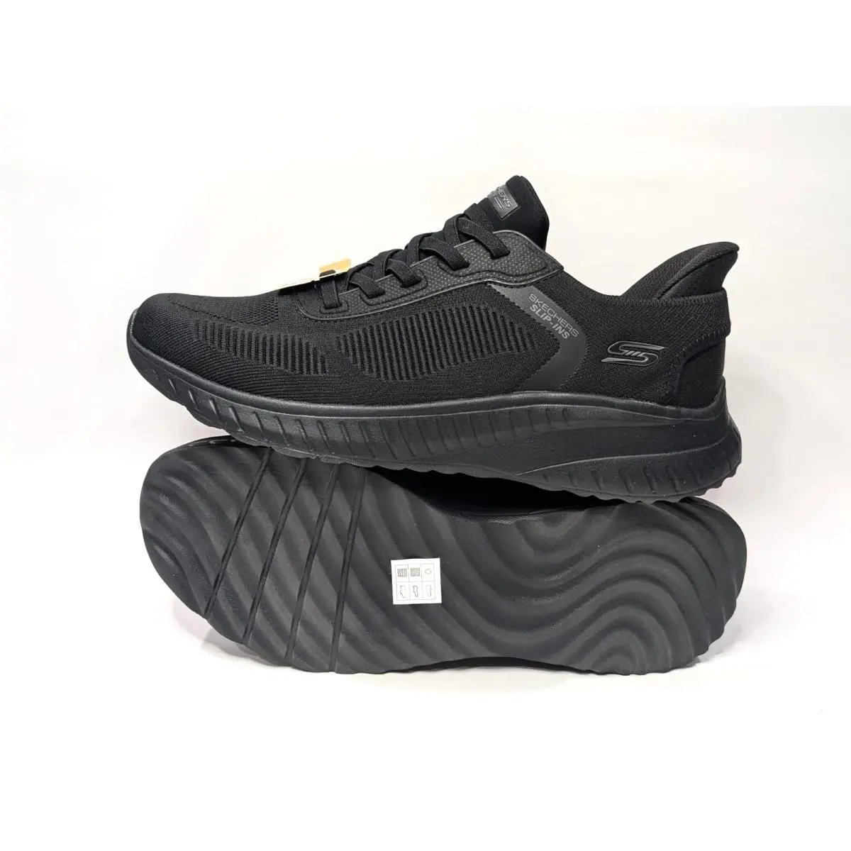 Skechers shoes - Skechers Slip-ins BOBS Squad Chaos Solid Step - 118312 118312W 118312W/BBK - Black 2
