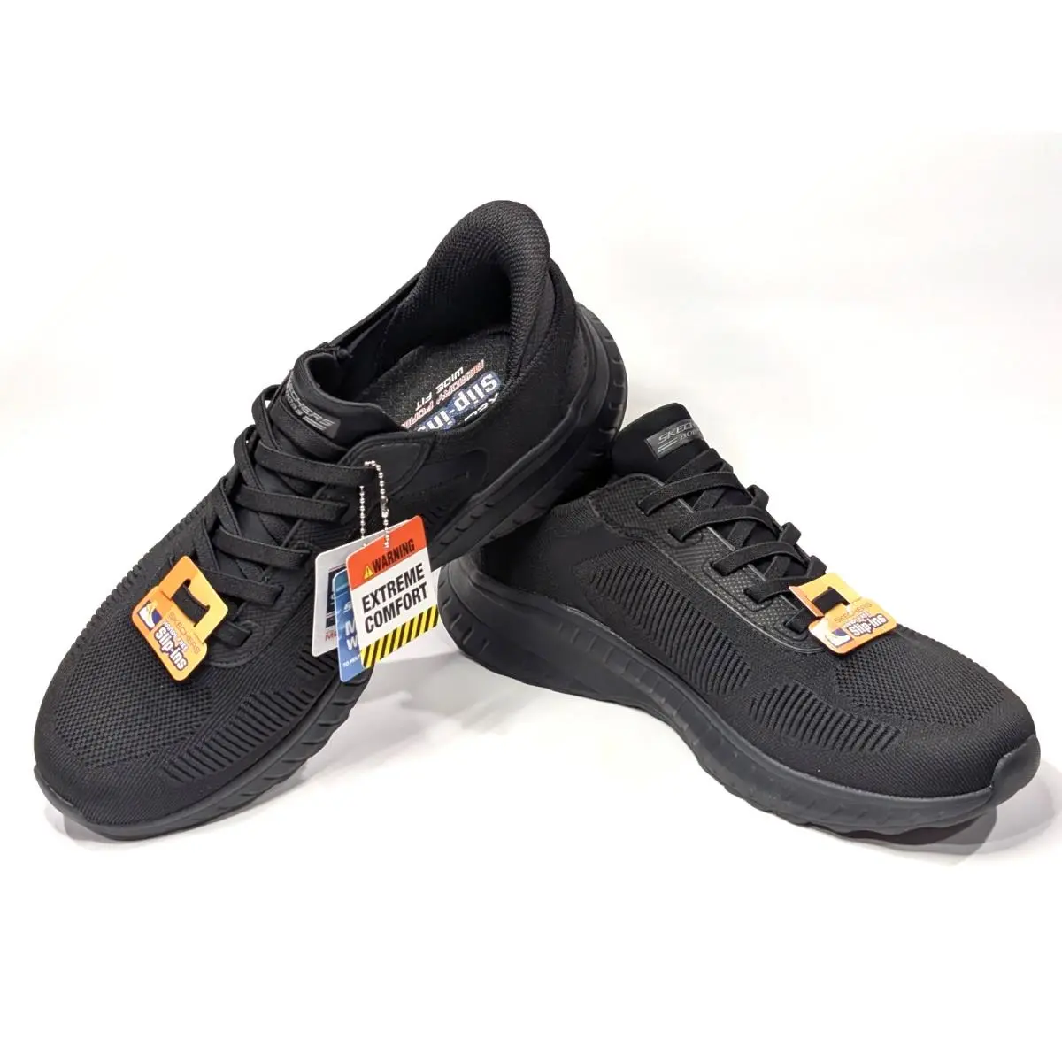 Skechers shoes - Skechers Slip-ins BOBS Squad Chaos Solid Step - 118312 118312W 118312W/BBK - Black 11