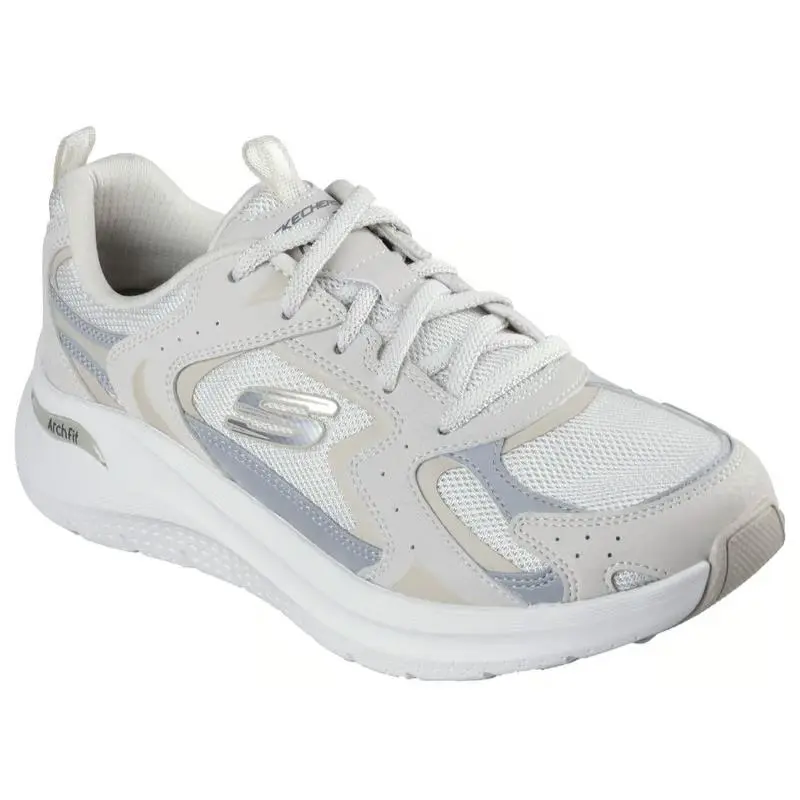 Womens Skechers Arch Fit 2.0 Vintage Luxe Natural Mesh Shoes