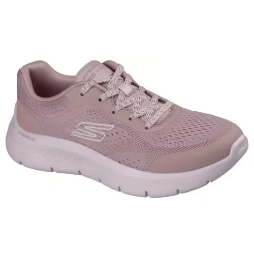 Womens Skechers GO Walk Flex Serenity Mauve Mesh Shoes - Purple