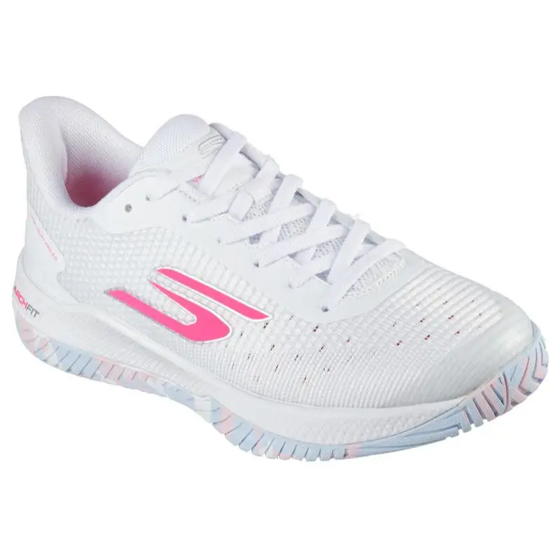Womens Skechers Viper Court Pro 2.0 White Multi Mesh Shoes